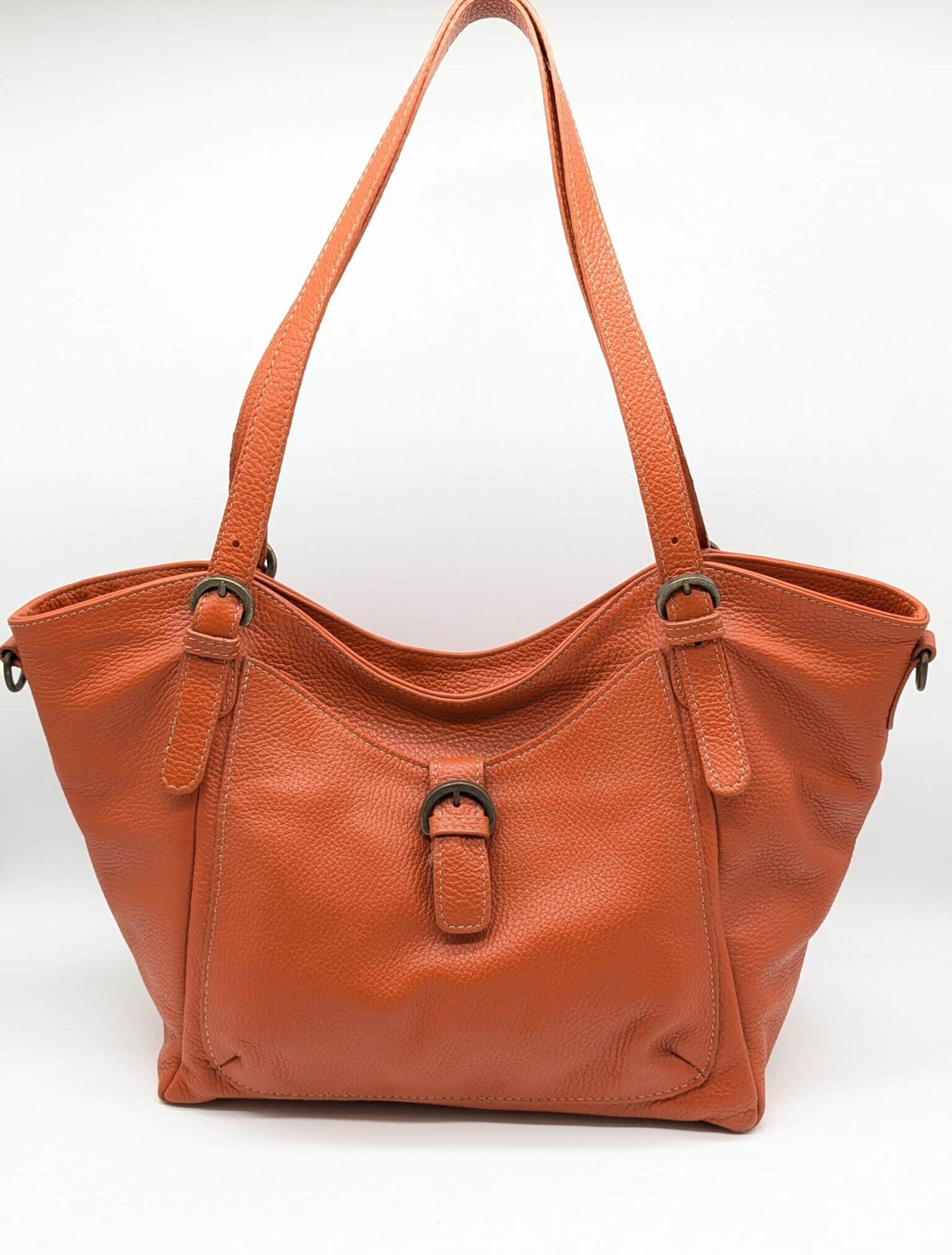 Sac Desi cuir grainé couleur terracotta