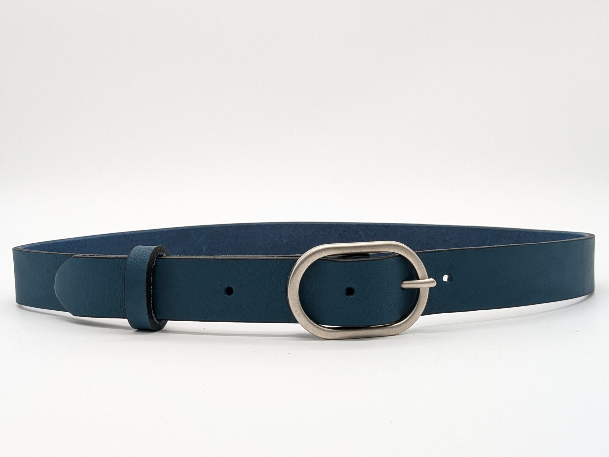 ceinture fine bleu jean