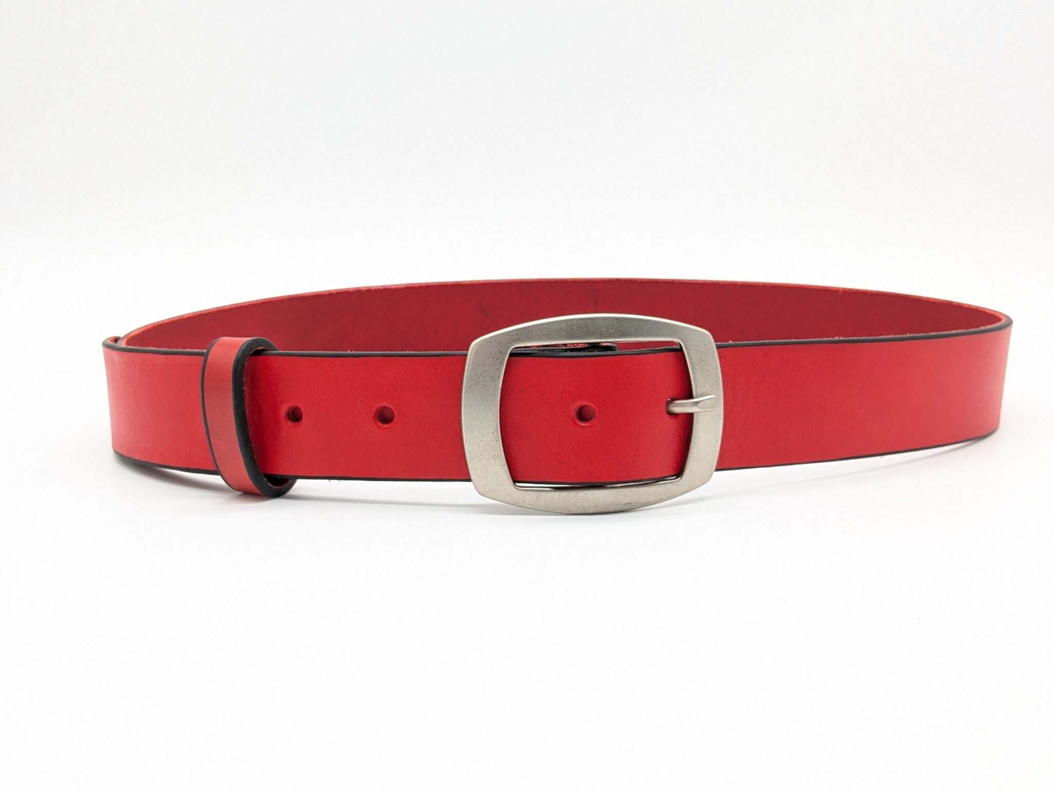 Ceinture cuir rouge 33 mm