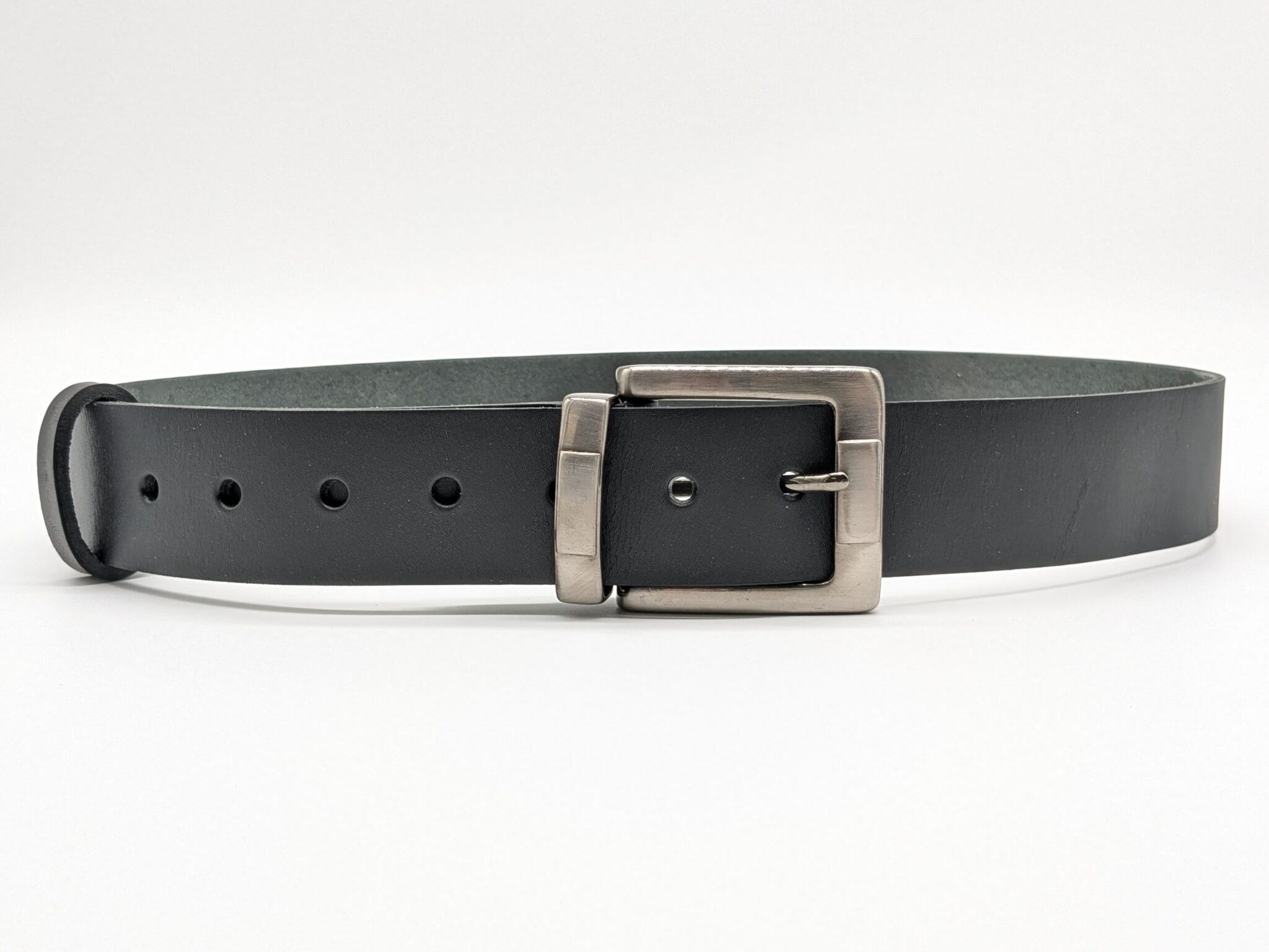 ceinture large noire en cuir de vachette